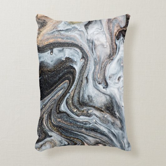 東方スタイル。金の渦巻き、アーティスティ アクセントクッション (正面(垂直))