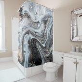 東方スタイル。金の渦巻き、アーティスティ シャワーカーテン (インサイチュ)