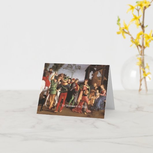 東方三博士の礼拝 カード (黄色い花)