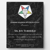 東方星勲章賞受賞プレート フォトプラーク (正面)