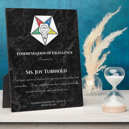 東方星勲章賞受賞プレート フォトプラーク (側面)