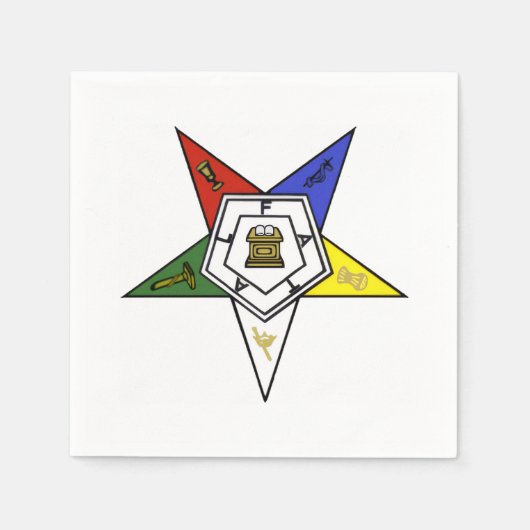 東方星章の紋章 スタンダードカクテルナプキン (正面)
