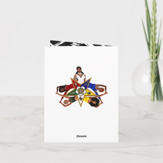 東方星章 オーダーオブザイースタン星 空白のグリーティングカード カード (裏面)