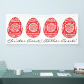 東方正カスタム教文字赤復活祭エッグ 横断幕 (トレードショー)