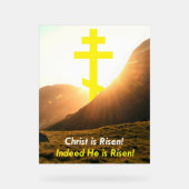 東方正教会の挨拶キリストが復活 アクリルサイン (正面)