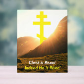 東方正教会の挨拶キリストが復活 アクリルサイン (ニュートラル)