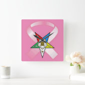 東星乳がん スクエア壁時計 (ホーム)