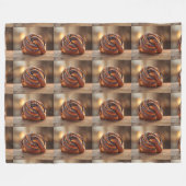 東欧のバブカケーキの美味しい食べ物の写真 フリースブランケット (正面(横))