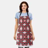 東欧パターン、伝統的な民族衣装、フォークロア エプロン (着用した状態)
