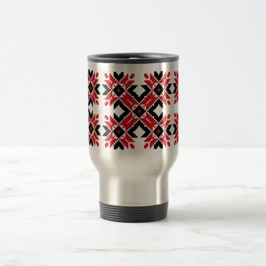 東欧文様伝統的、フォーク、民俗学 トラベルマグ (中央)