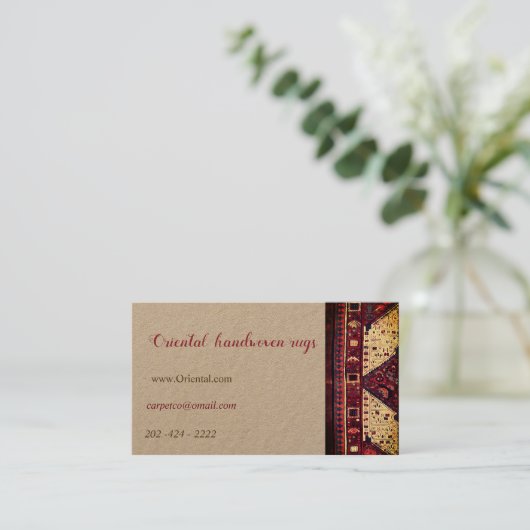 東洋のじゅうたんデザインi名刺 名刺 (スタンド正面)