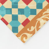 東洋のじゅうたん，華美花模様，スタイル フリースブランケット (角)