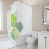 東洋のアクセントのお洒落な手描きの魚パターン シャワーカーテン (インサイチュ)