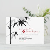 東洋のアジアタケ木の中国のな結婚式の招待 招待状 (スタンド正面)