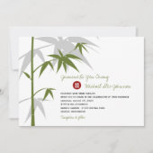 東洋のアジアタケ木の中国のな結婚式の招待 招待状 (正面)