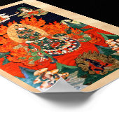 東洋のクールチベット神タンカのタトゥーアート ポスター (角)