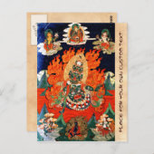 東洋のクールチベット神タンカのタトゥーアート ポストカード (正面/裏面)