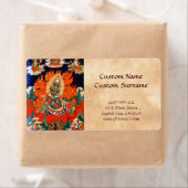 東洋のクールチベット神タンカのタトゥーアート ラベル (インサイチュ)