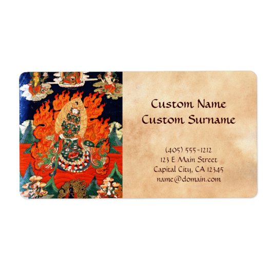 東洋のクールチベット神タンカのタトゥーアート ラベル (正面)