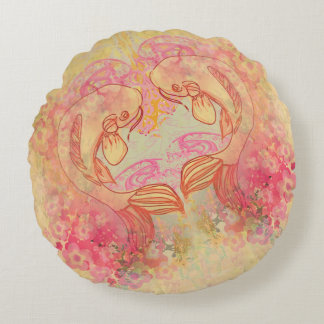 東洋のコイのコイ、円形のクッション ラウンドクッション