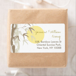 東洋のサンライズ竹の園禅のウェディングラベル ラベル