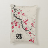 東洋のスタイルの桜の桜の芸術 アクセントクッション (裏面(縦))