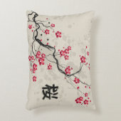 東洋のスタイルの桜の桜の芸術 アクセントクッション (正面(垂直))