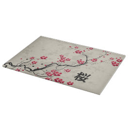 東洋のスタイルの桜の桜の芸術 カッティングボード