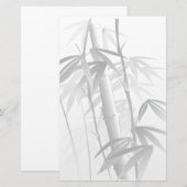東洋のスタイルの絵画のイラストレーション 便箋 (正面/裏面)