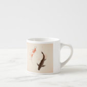 東洋のスタイルの絵画の陰陽のコイの魚 エスプレッソカップ (右)