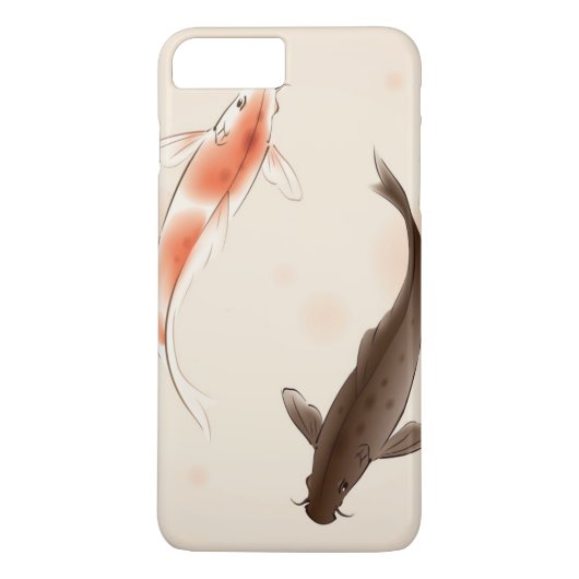 東洋のスタイルの絵画の陰陽のコイの魚 Case-Mate iPhoneケース (裏面)