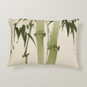 東洋のスタイルの絵画、タケの枝2 アクセントクッション (裏面)