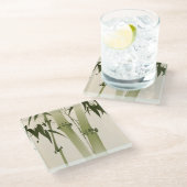 東洋のスタイルの絵画、タケの枝2 ガラスコースター (アングル)