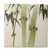 東洋のスタイルの絵画、タケの枝2 タイル (正面)