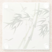 東洋のスタイルの絵画、タケ枝 ガラスコースター (裏面)