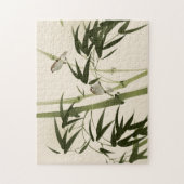 東洋のスタイルの絵画、タケ枝 ジグソーパズル (縦)