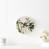 東洋のスタイルの絵画、タケ枝 ラウンド壁時計 (ホーム)