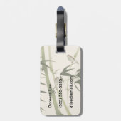 東洋のスタイルの絵画、タケ枝 ラゲッジタグ (裏面縦)