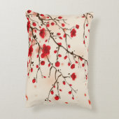 東洋のスタイルの絵画、春のプラム花 アクセントクッション (裏面(縦))
