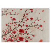 東洋のスタイルの絵画、春のプラム花 カッティングボード (正面)