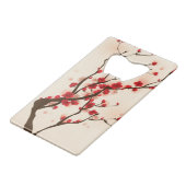 東洋のスタイルの絵画、春2のプラム花 クレジットカード栓抜き (裏面アングル)