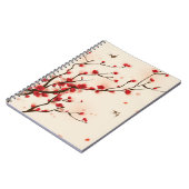 東洋のスタイルの絵画、春2のプラム花 ノートブック (左側)