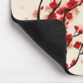 東洋のスタイルの絵画、春2のプラム花 マウスパッド (コーナー)