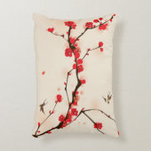 東洋のスタイルの絵画、春3のプラム花 アクセントクッション (正面(垂直))