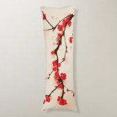 東洋のスタイルの絵画、春3のプラム花 ボディピロー (正面縦)