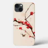 東洋のスタイルの絵画、春3のプラム花 Case-Mate iPhoneケース (裏面)