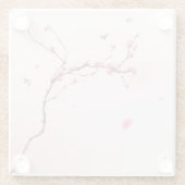 東洋のスタイルの絵画、桜 ガラスコースター (裏面)