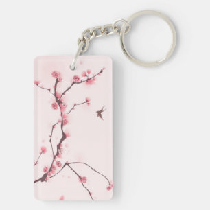 東洋のスタイルの絵画、桜 キーホルダー