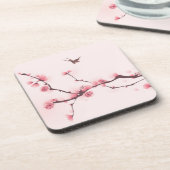 東洋のスタイルの絵画、桜 コースター (左側)