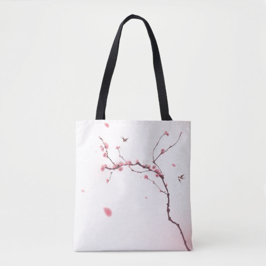 東洋のスタイルの絵画、桜 トートバッグ (正面)